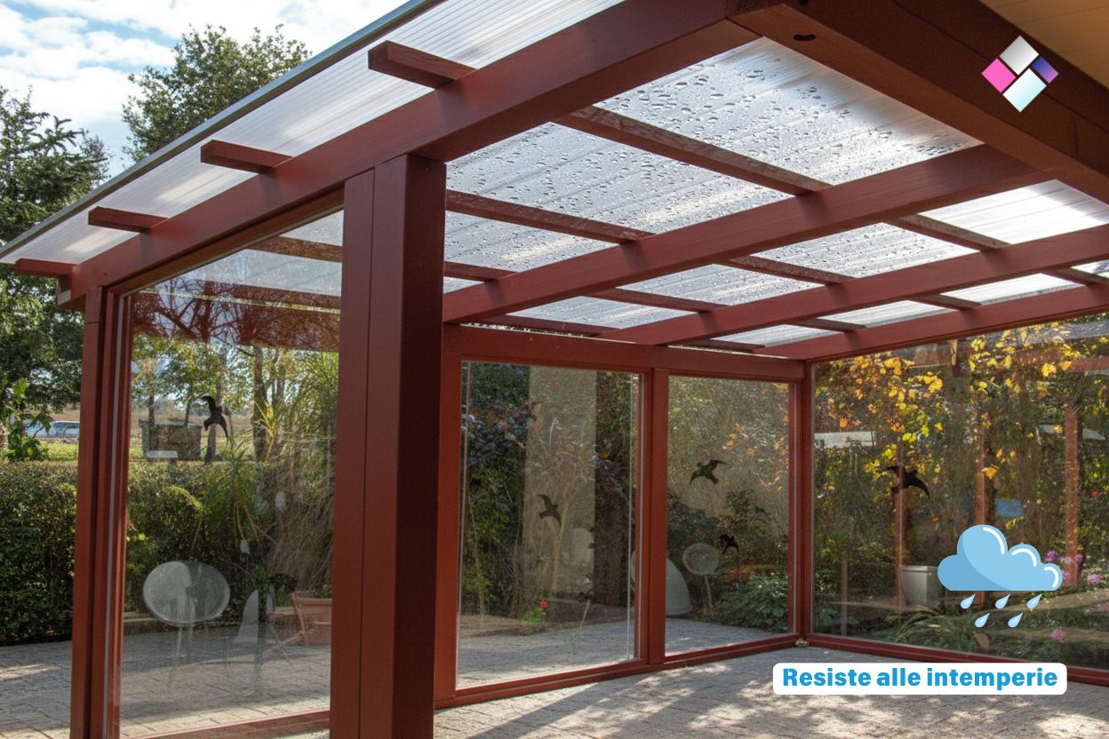 Copertura Easy policarbonato su pergola