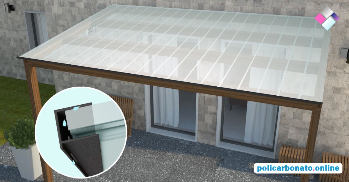 Copertura in policarbonato opaca