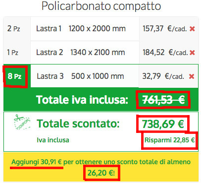 lastre policarbonato scontate 