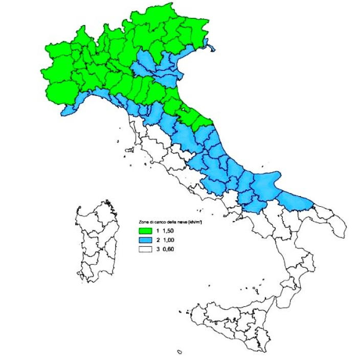 Carico Neve zone geografiche